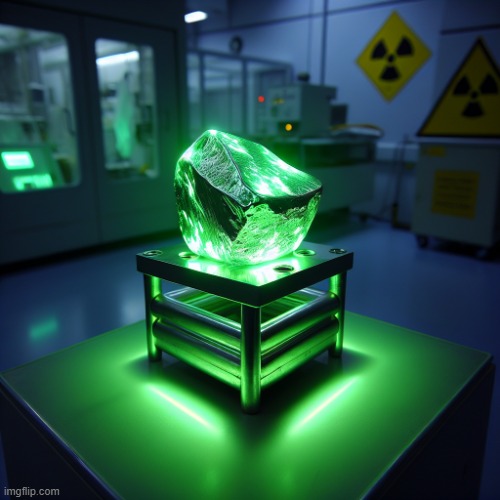 imgshit ai made this, kinda cool lookin ig | image tagged in glowing ingot of radium | made w/ Imgflip meme maker