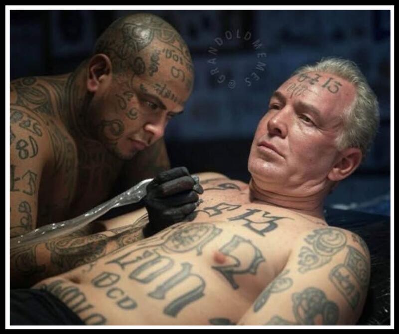 Van Hollen gang tattoos Blank Meme Template