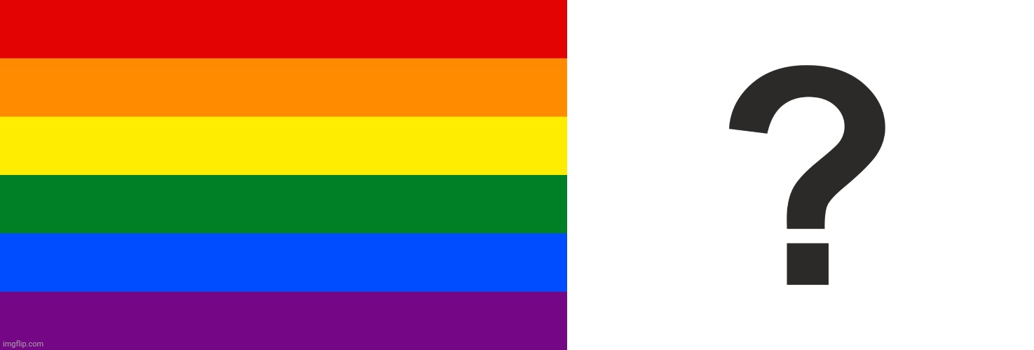 image tagged in pride flag,question mark | made w/ Imgflip meme maker