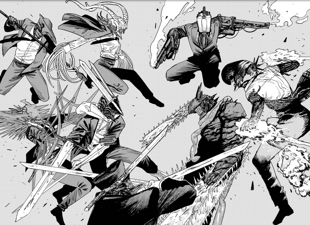 chainsaw man vs weapon devils Blank Meme Template
