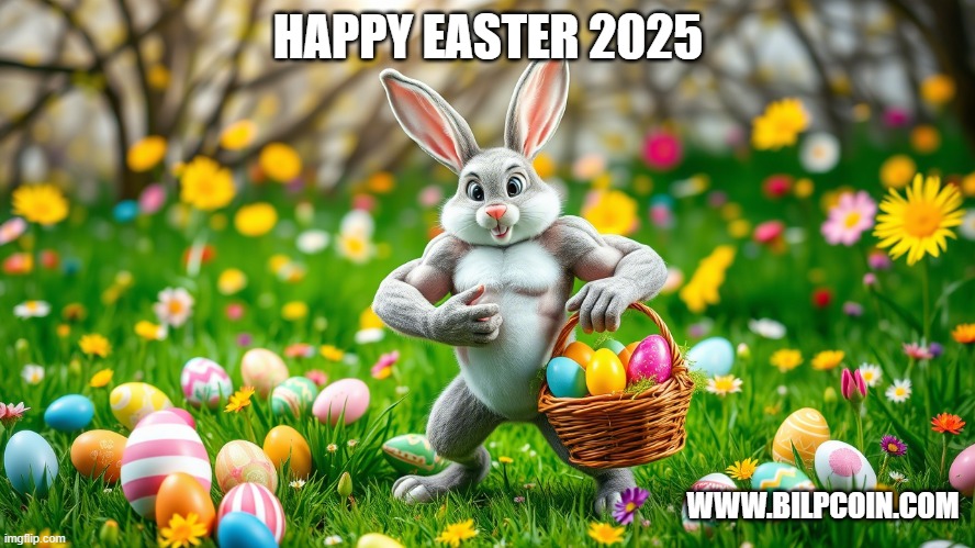 HAPPY EASTER 2025; WWW.BILPCOIN.COM | made w/ Imgflip meme maker