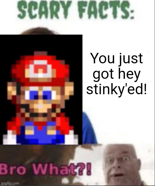 Scary facts | You just got hey stinky'ed! | image tagged in scary facts | made w/ Imgflip meme maker