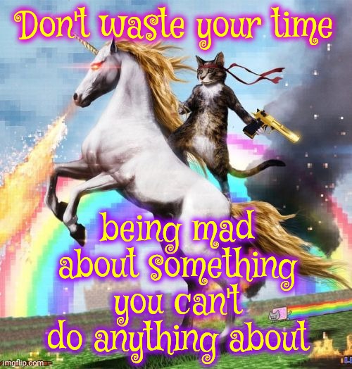 Let. It. Go. | Don't waste your time; being mad about something you can't do anything about | image tagged in memes,welcome to the internets,love wins,just walk away,don't worry be happy,you've got this | made w/ Imgflip meme maker