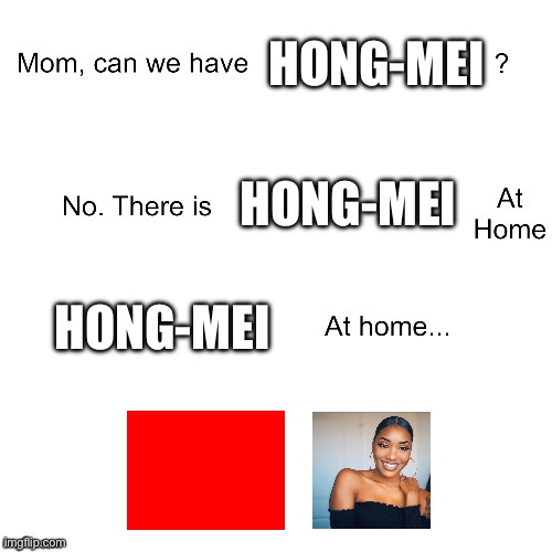 Mom can we have Hong-Mei? | HONG-MEI; HONG-MEI; HONG-MEI | image tagged in mom can we have,hong-mei | made w/ Imgflip meme maker