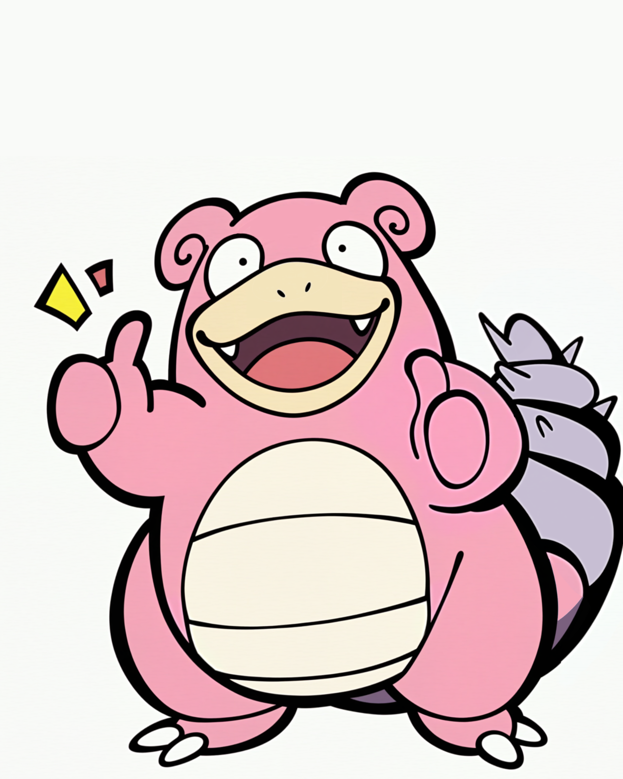 Slowbro thumbs up Blank Meme Template