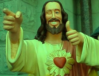 Green Buddy Christ Blank Meme Template