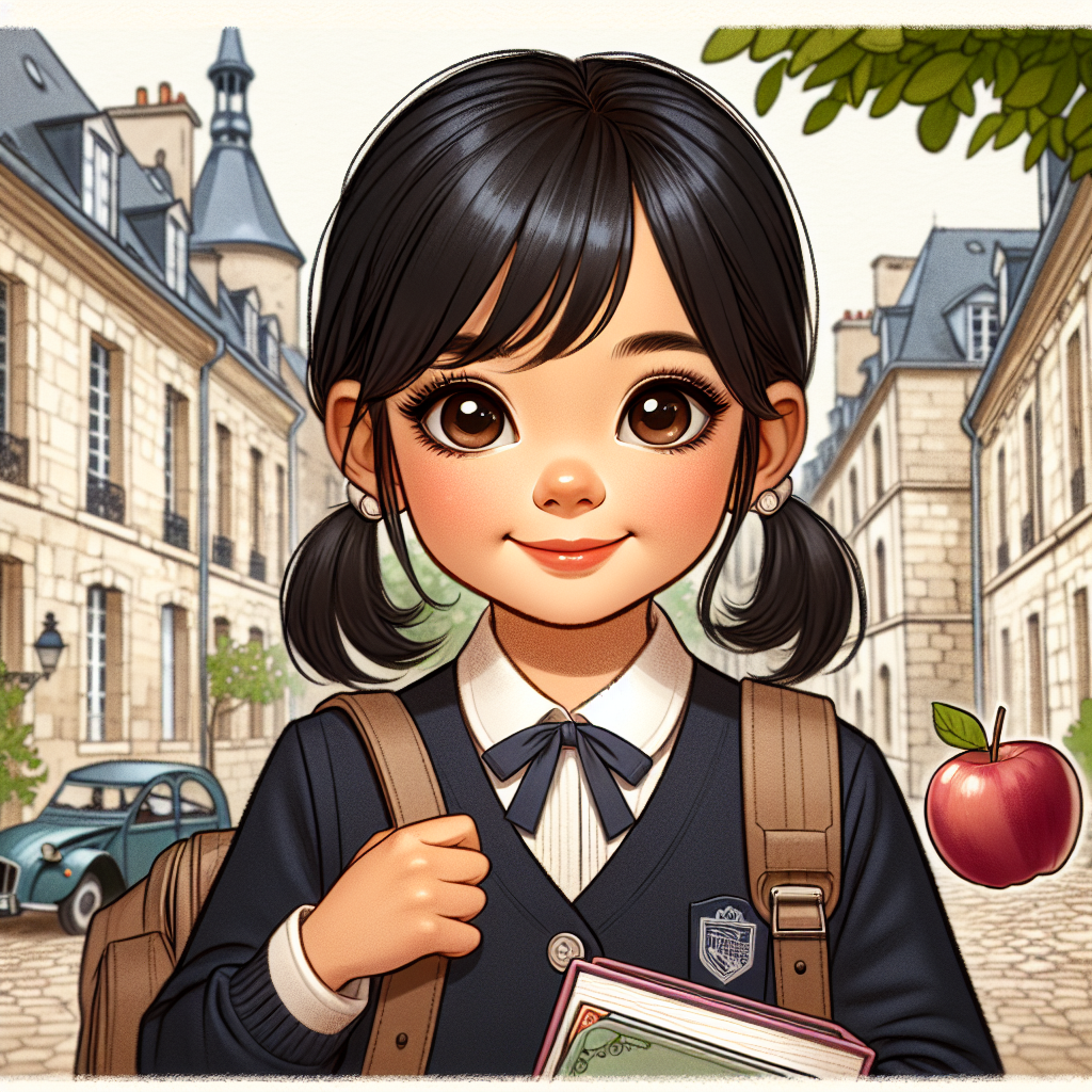 French School Girl Blank Meme Template