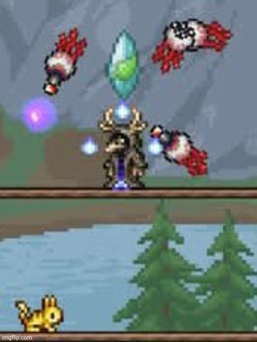 E | image tagged in terraria,gaming,video games,nintendo switch,screenshot | made w/ Imgflip meme maker