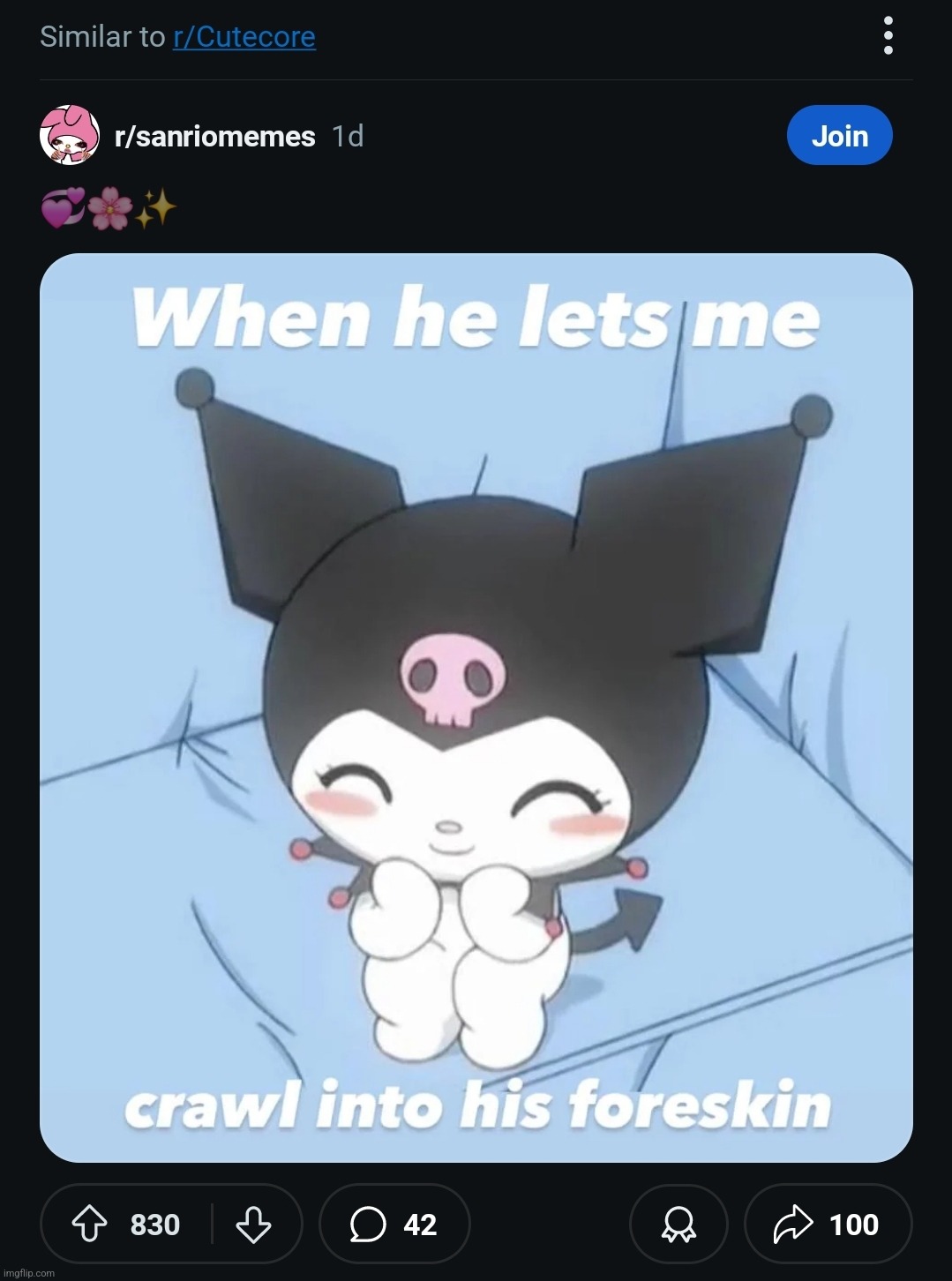first post i see from r/sanriomemes | made w/ Imgflip meme maker
