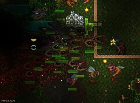 Just ANOTHER day in Terraria!! | image tagged in terraria,master mode,gaming,video games,nintendo switch,screenshot | made w/ Imgflip meme maker