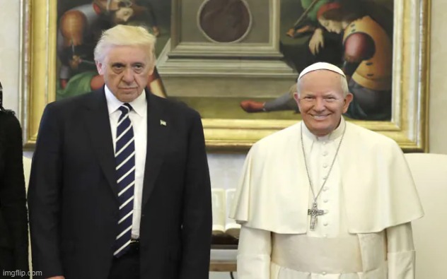 Pope Donald the 1ST | image tagged in trump pope meme | made w/ Imgflip meme maker