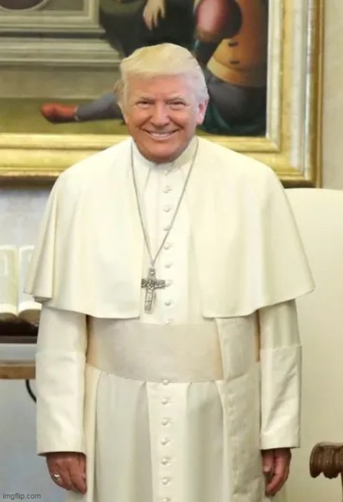 Just a suggestion | image tagged in pope donald the 1st meme | made w/ Imgflip meme maker