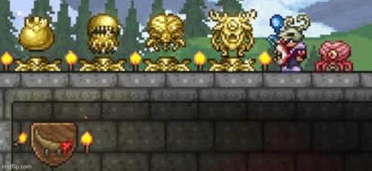 So far,  Master Mode Max Spawn Rate Challenge has been a breeze. Next up is Queen Bee and Skeletron. | image tagged in terraria,master mode,gaming,video games,nintendo switch,screenshot | made w/ Imgflip meme maker