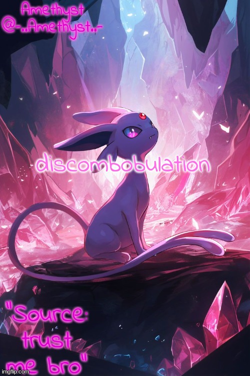 funny word | discombobulation | image tagged in amethyst's announcement temp v3 | made w/ Imgflip meme maker