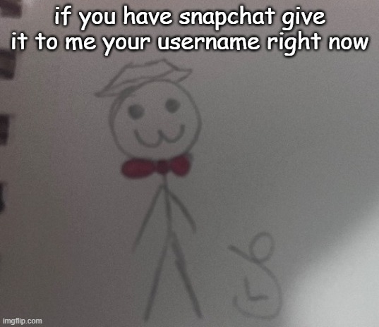 :3 stickman | if you have snapchat give it to me your username right now | image tagged in 3 stickman | made w/ Imgflip meme maker