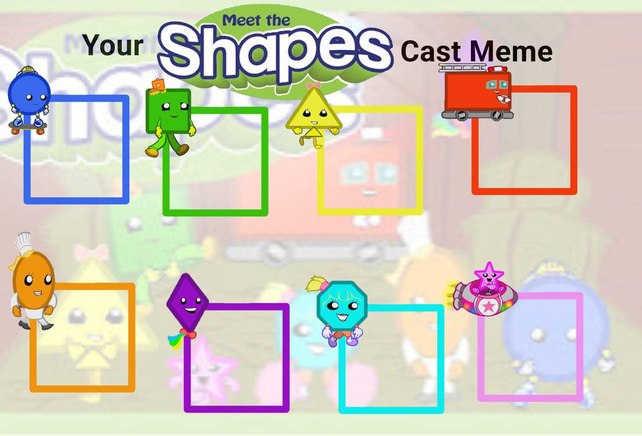 Your Meet the Shapes Cast Meme Blank Meme Template