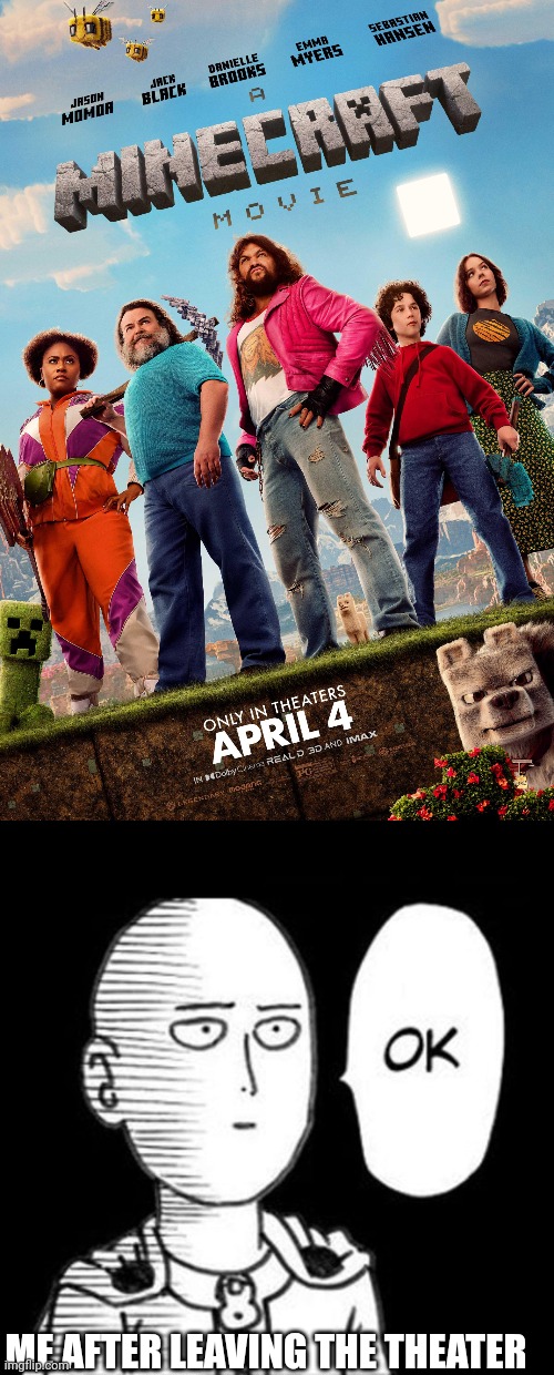 Yeahhh ? no | ME AFTER LEAVING THE THEATER | image tagged in a minecraft movie 2025,minecraft | made w/ Imgflip meme maker
