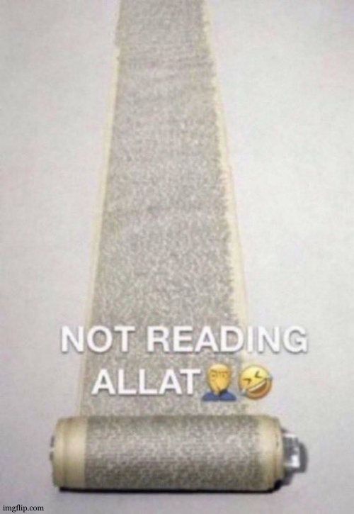 Not Reading Allat | image tagged in not reading allat | made w/ Imgflip meme maker