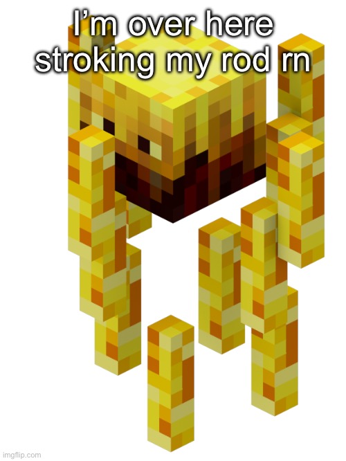 Flint and STEE- | I’m over here stroking my rod rn | image tagged in blaze minecraft | made w/ Imgflip meme maker