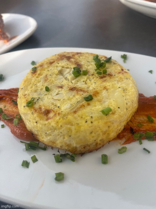 On a rooftop. Food got here | made w/ Imgflip meme maker