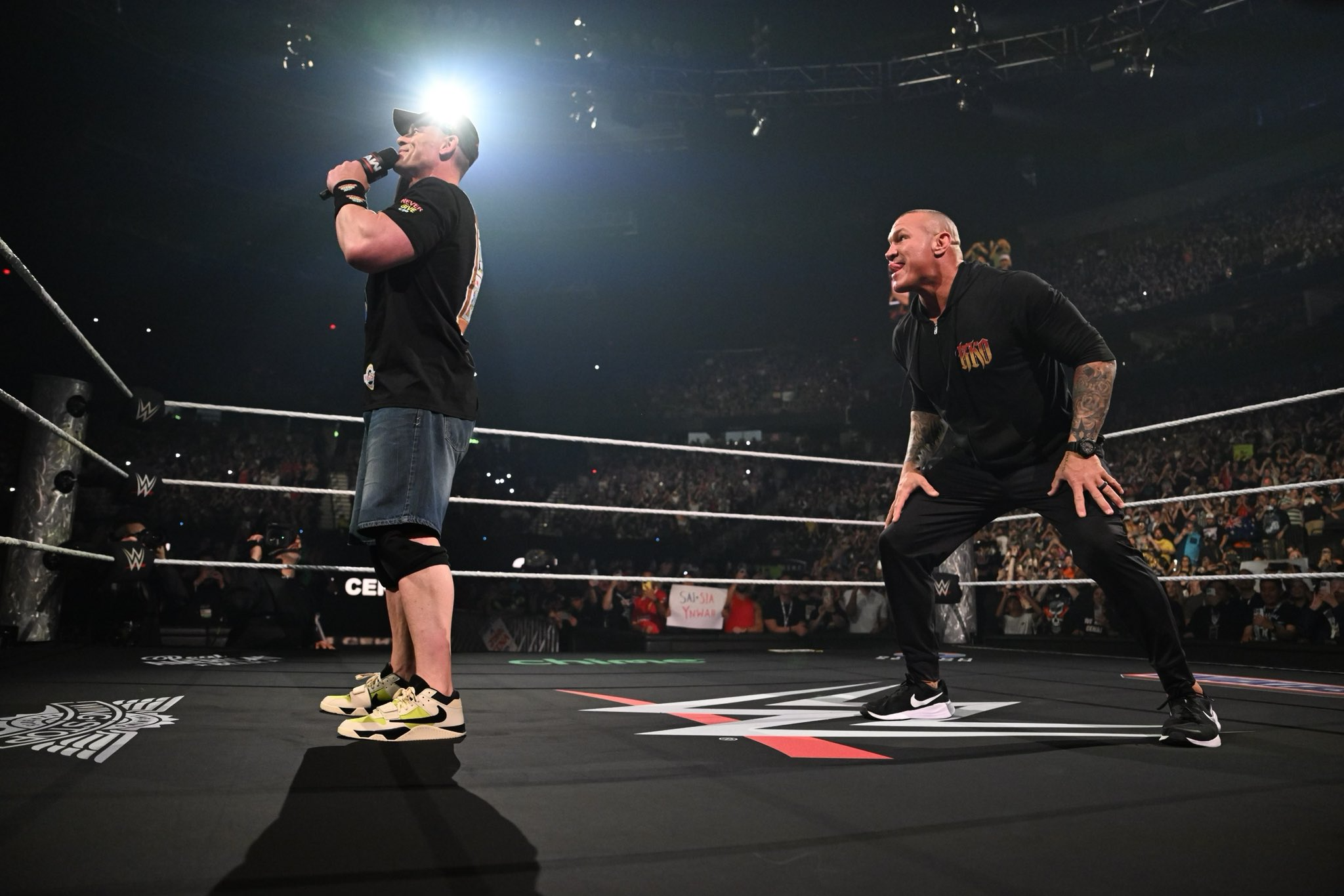 Randy about to RKO Blank Meme Template