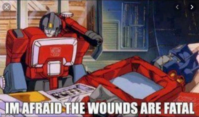 i am afraid the wounds are fatal | image tagged in i am afraid the wounds are fatal | made w/ Imgflip meme maker