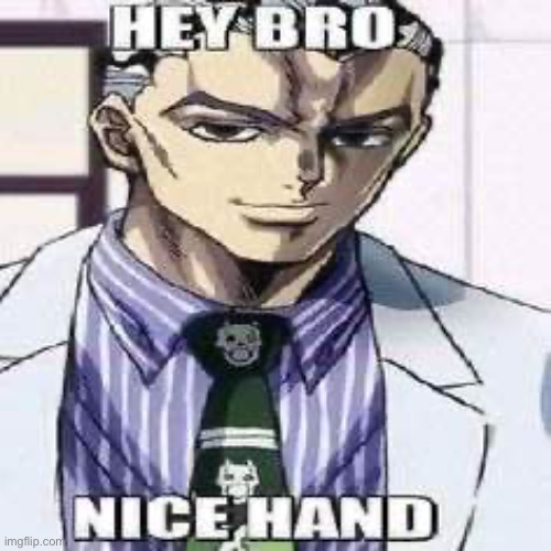 Hey bro nice hand | image tagged in hey bro nice hand | made w/ Imgflip meme maker