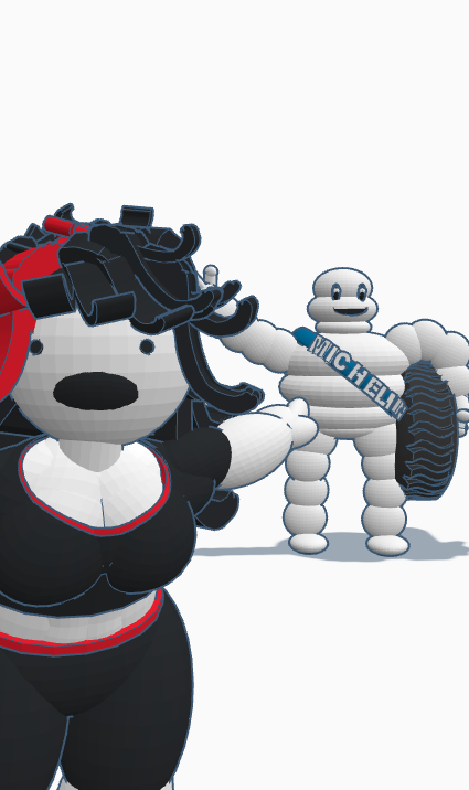 Claire and Michelin Man Blank Meme Template