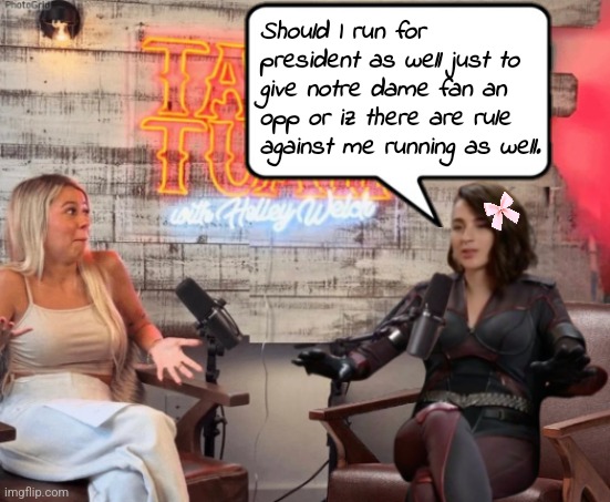 Pweeze can I becum pwezident of the stweem? | Should I run for president as well just to give notre dame fan an opp or iz there are rule against me running as well. | image tagged in talk tuah guest stormfront | made w/ Imgflip meme maker