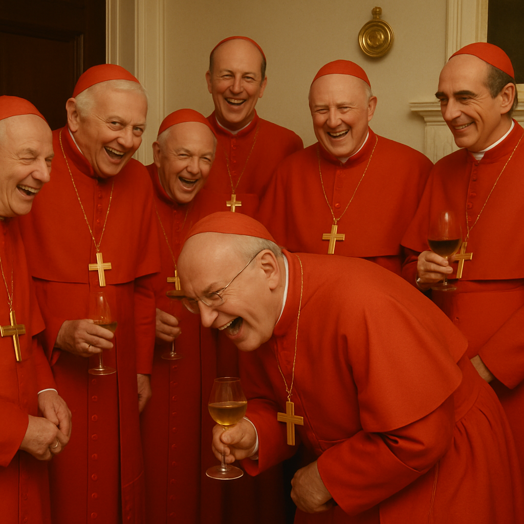 White old Cardinals laughing Blank Meme Template