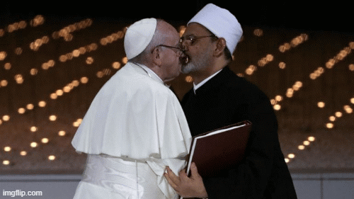 Bye bye . . . | image tagged in gifs,pope francis,catholicism,communism,israel,ukraine | made w/ Imgflip images-to-gif maker