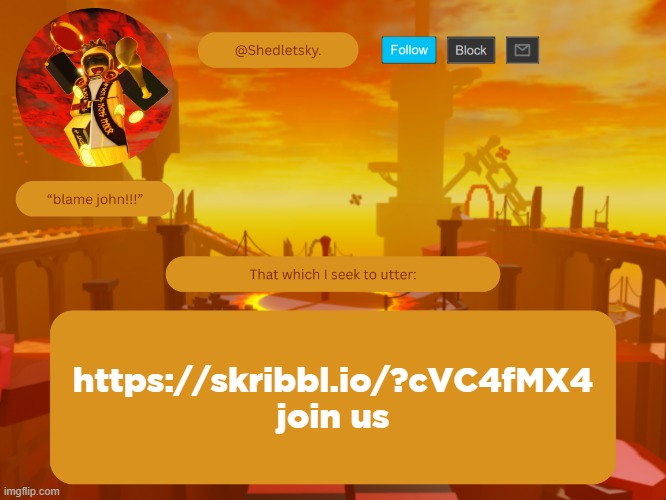 shedletsky's template | https://skribbl.io/?cVC4fMX4
join us | image tagged in shedletsky's template | made w/ Imgflip meme maker