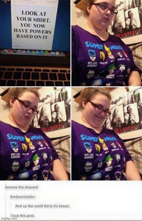 What's on YOUR shirt? Mine's a DBZ one | made w/ Imgflip meme maker