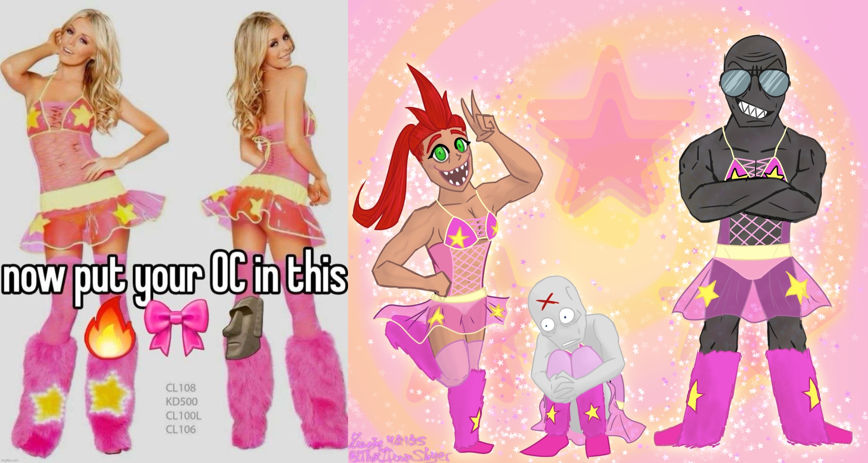 This is probably the most effort ive put in a drawing in a while lol | image tagged in drawing,ocs,idk what to put here,chicken jockey | made w/ Imgflip meme maker