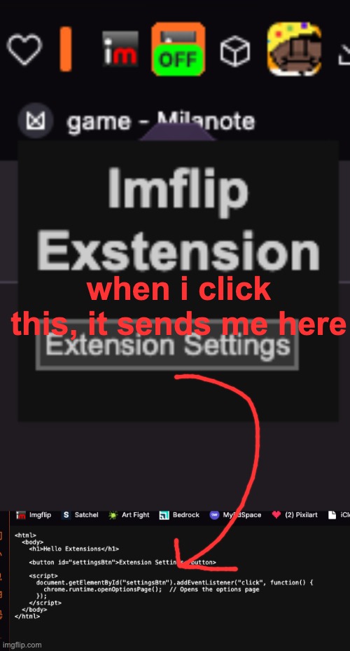 when i click this, it sends me here | made w/ Imgflip meme maker