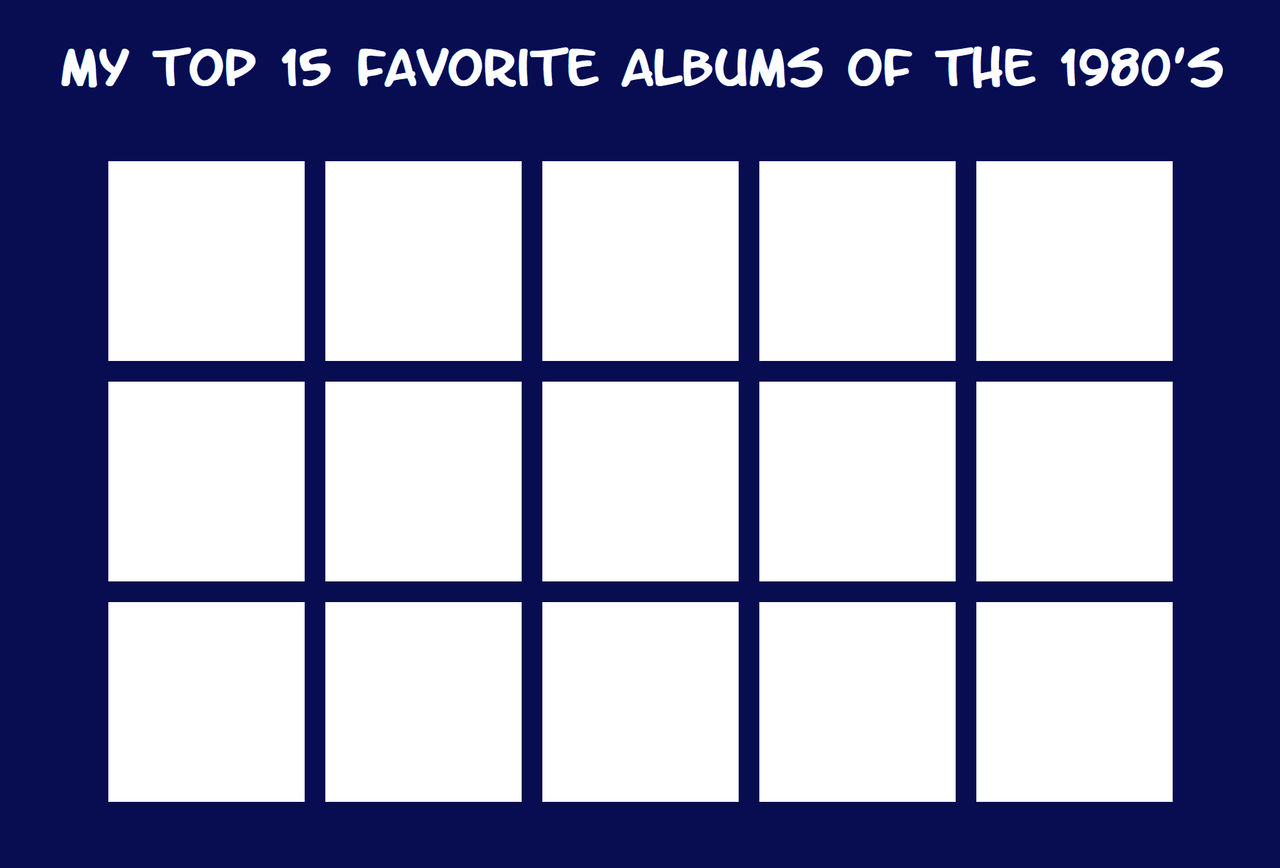 top 15 80s albums Blank Meme Template