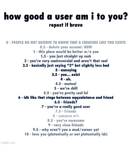 how good a user am i to you | image tagged in how good a user am i to you | made w/ Imgflip meme maker