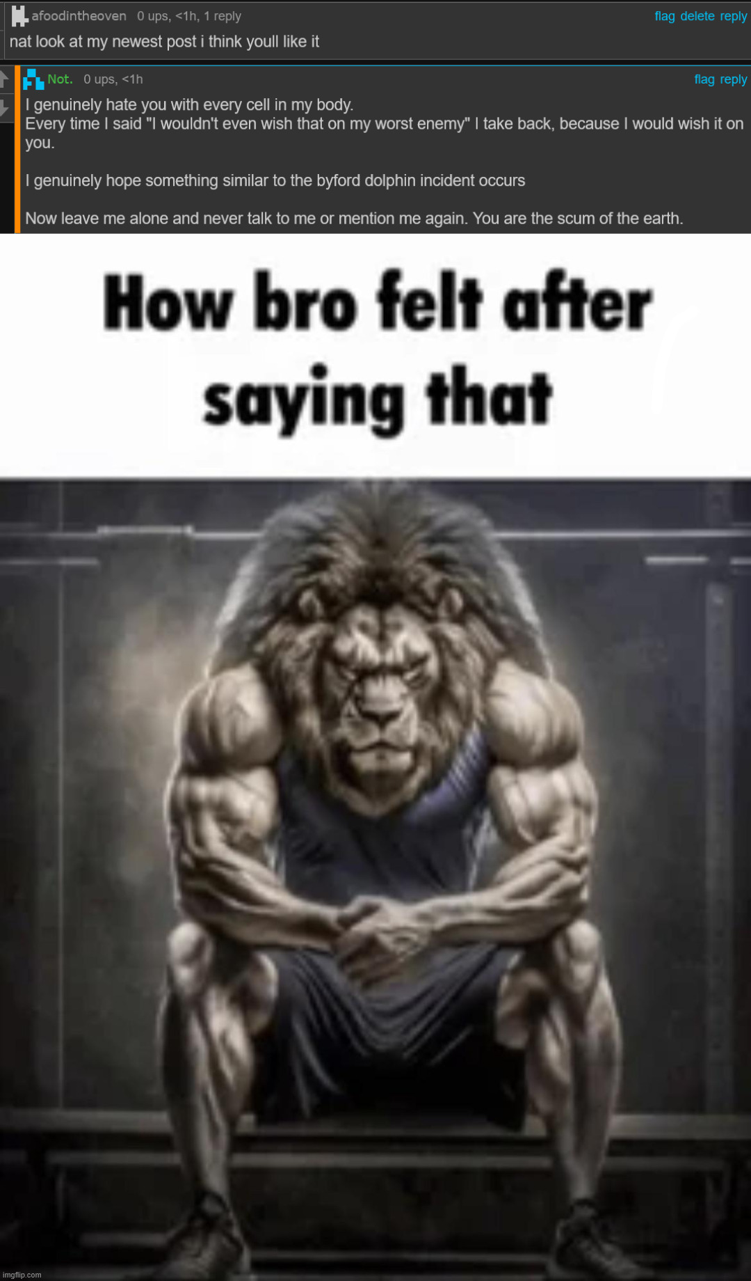 image tagged in how bro felt after saying that | made w/ Imgflip meme maker