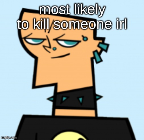 duncan | most likely to kill someone irl | image tagged in duncan | made w/ Imgflip meme maker