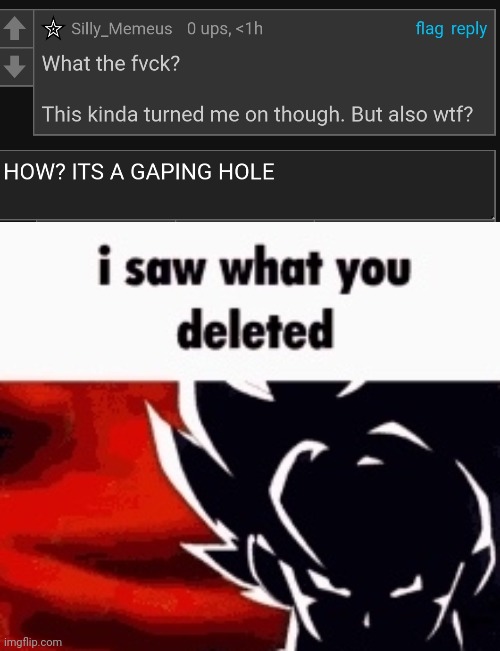 This is why I dislike memus. Shes so weird | image tagged in i saw what you deleted | made w/ Imgflip meme maker