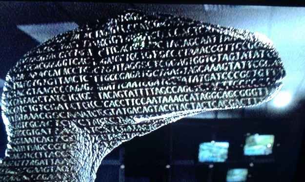 Jurassic Park Velociraptor with DNA letters Blank Meme Template