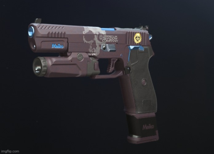 Vernon's pistol, fully completed the Mercenary look. | made w/ Imgflip meme maker