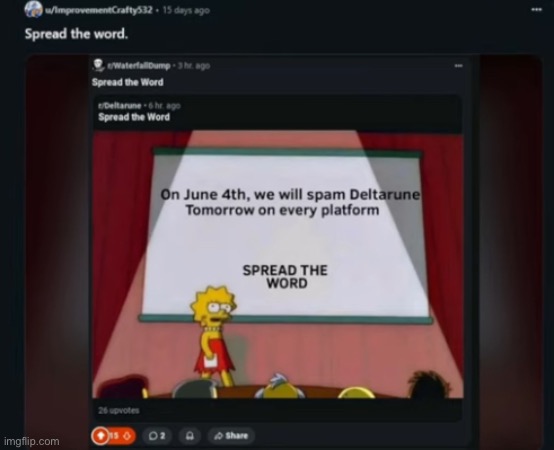 Spread the word. | made w/ Imgflip meme maker