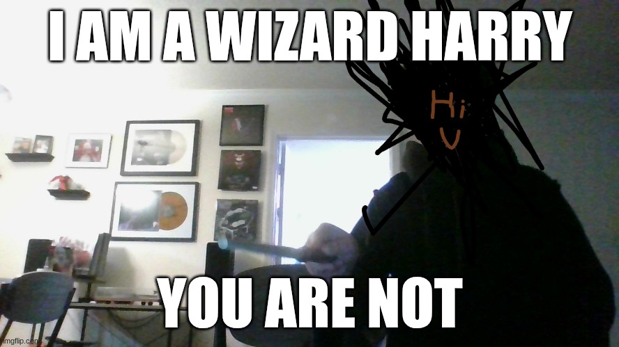 This was not ai my hand can really make that pose | I AM A WIZARD HARRY; YOU ARE NOT | made w/ Imgflip meme maker