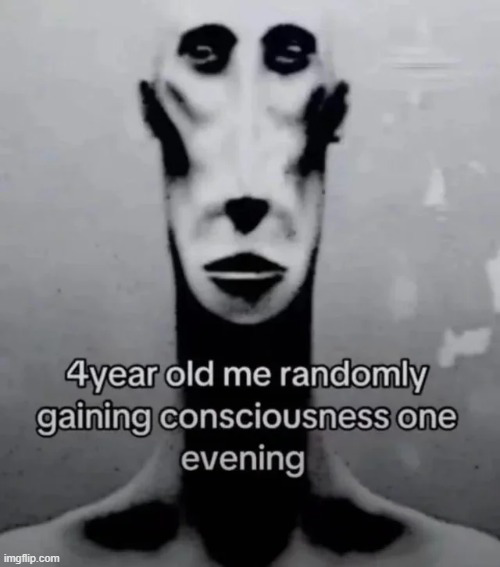 4yo me gaining consciousness Blank Meme Template