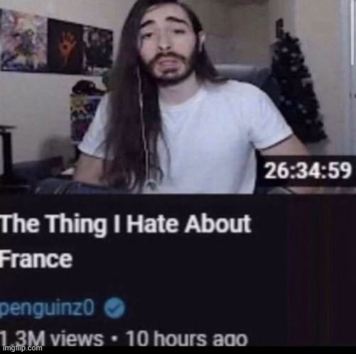 This is the greatest hate france moment of all time | image tagged in memes,funny,shitpost,penguinz0 | made w/ Imgflip meme maker