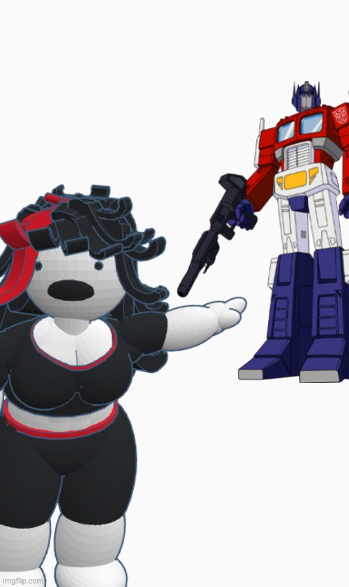 Claire and Optimus prime are canonically related to each other | image tagged in claire pog point | made w/ Imgflip meme maker