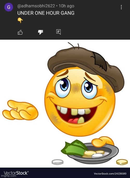 image tagged in beggar emoji | made w/ Imgflip meme maker