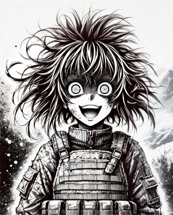 High Quality Anime girl wearing a suicide jacket Blank Meme Template