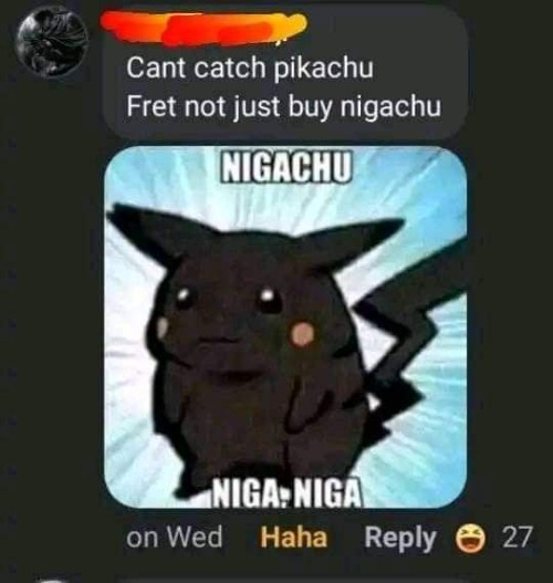 Niggachu | image tagged in niggachu | made w/ Imgflip meme maker